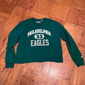 Tailgate brnd PHILADELPHIA EAGLES sweatshirt women small cutoff bottom neverworn